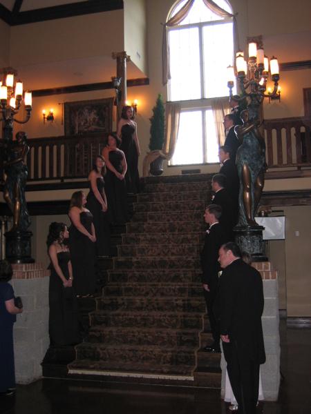 The Stairway awaiting the Bride and Groom to come down as husband and wife