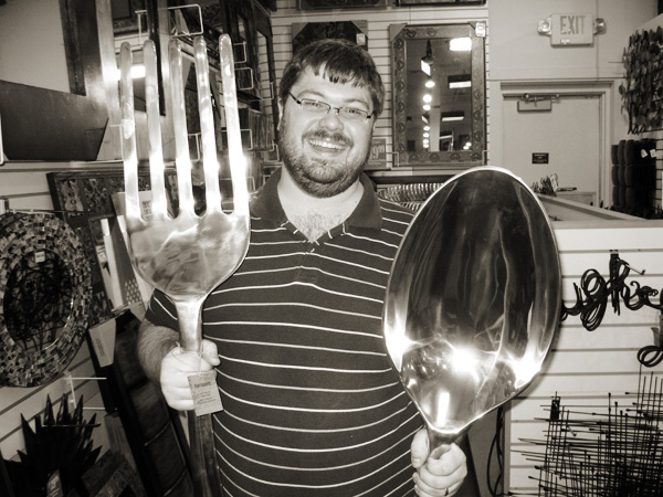 big fork and spoon